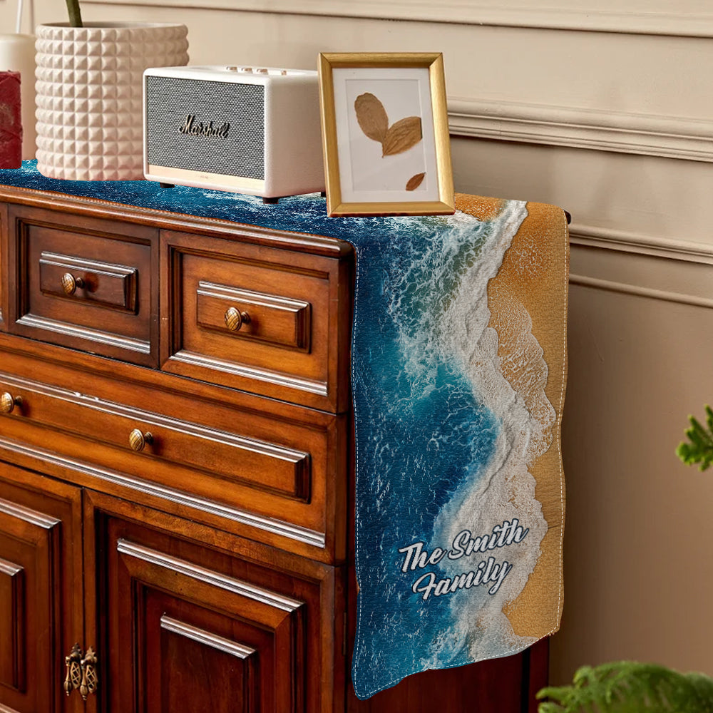 Pearls & Waves - Personalized Sea Lover Table Runner
