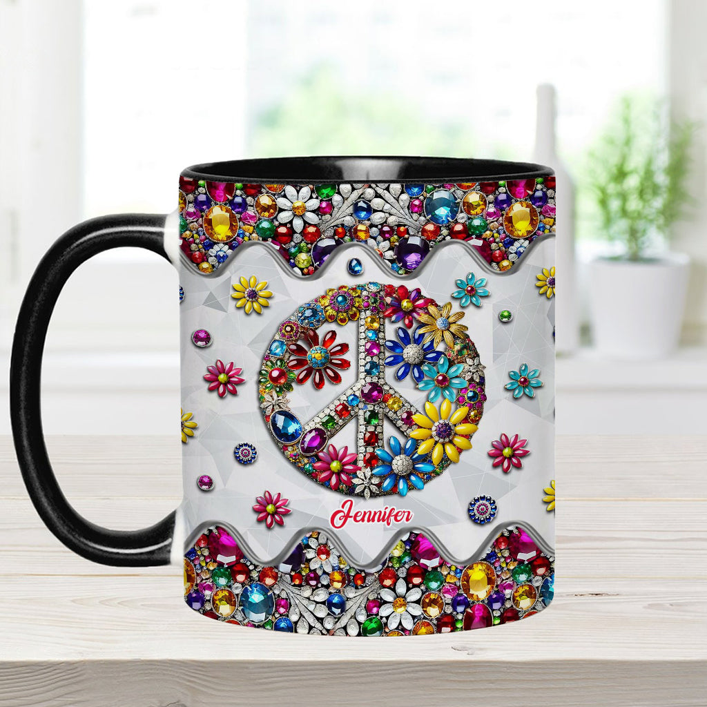 Hippie Soul – Personalisierte Tasse mit Hippie-Akzent
