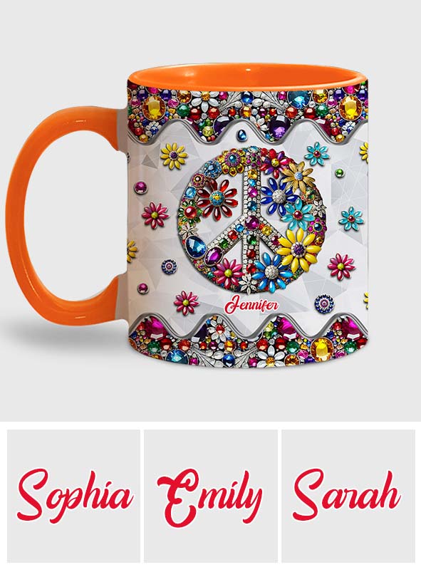 Hippie Soul – Personalisierte Tasse mit Hippie-Akzent