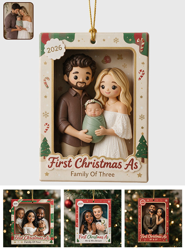 Erstes Weihnachten als verheiratetes Paar / Familie von drei... - Personalisierte Paar-Ornament