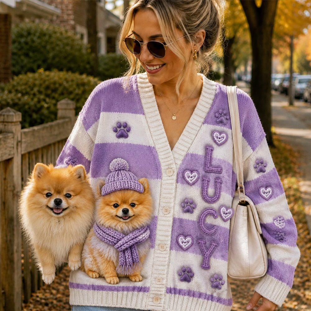 Liebe meine Haustiere - Personalisierter Hundekardigan