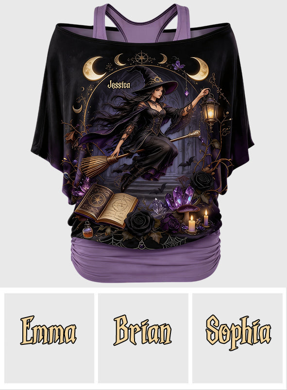 Magic Witch - Personalized Witch Off-Shoulder Top Set