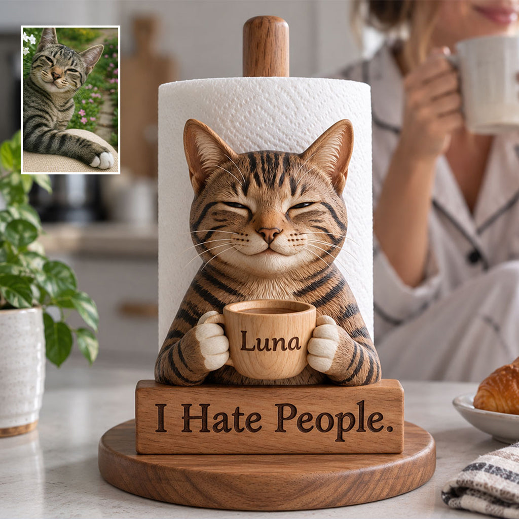 Good Morning - Personalized Dog Paper Towel Stand