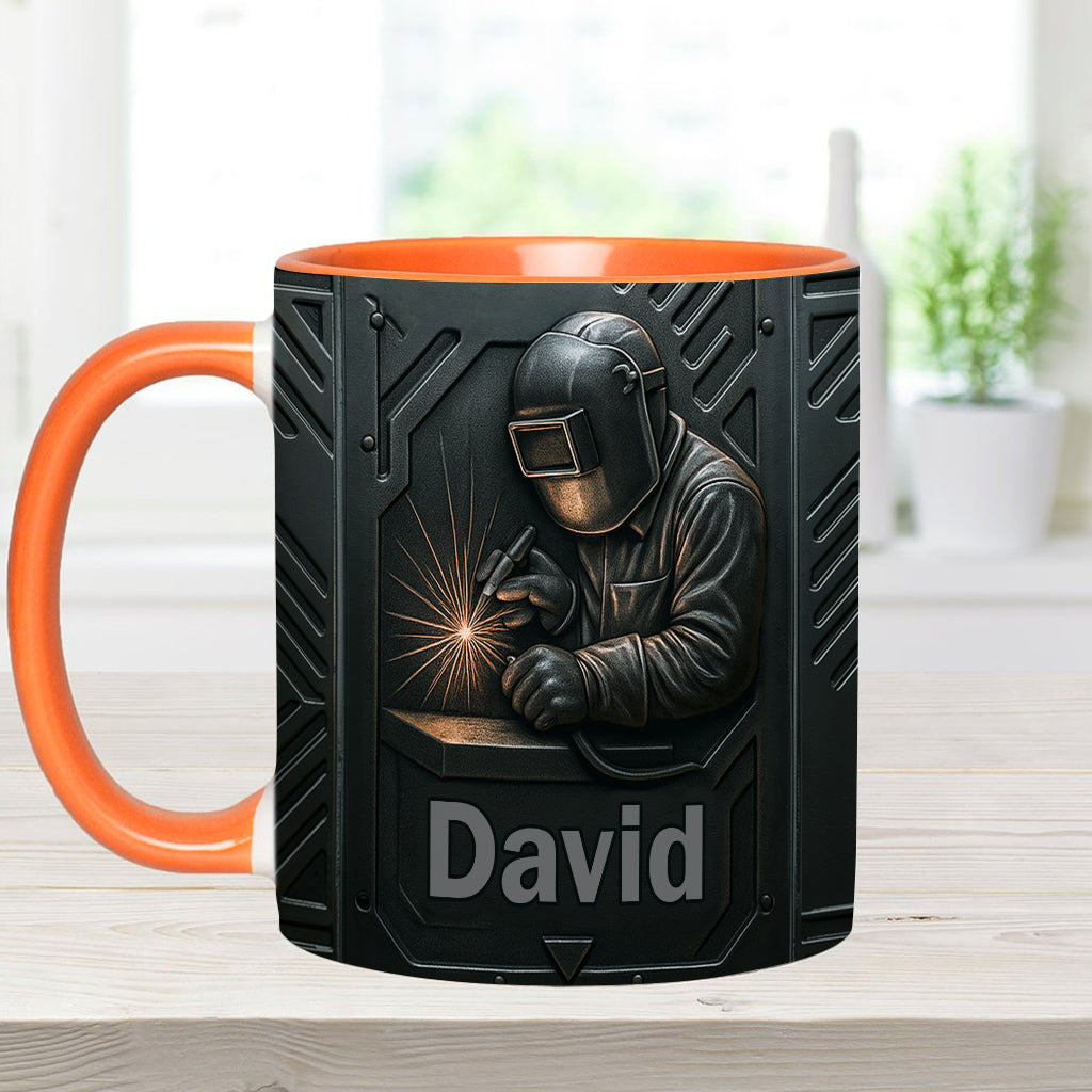 Cool Welder Men - Personalized Welder Accent Mug