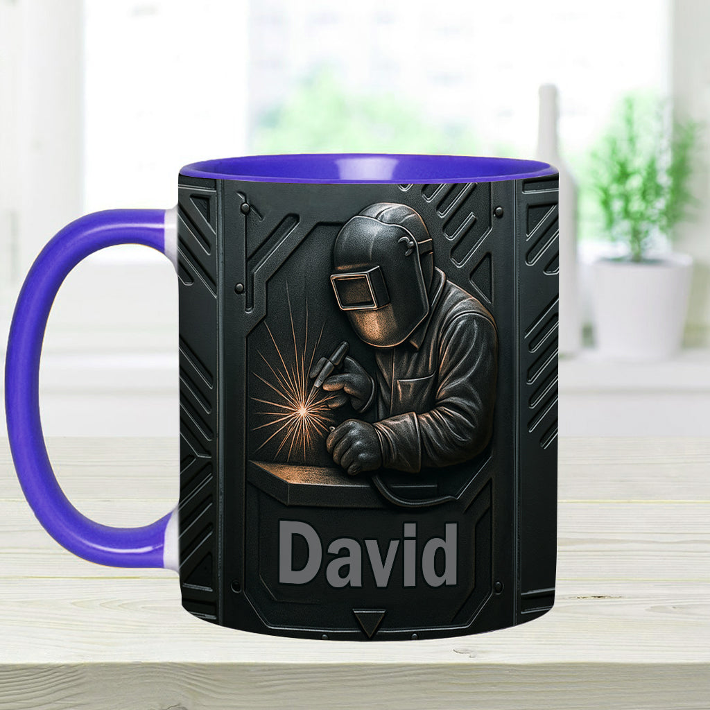 Cool Welder Men - Personalized Welder Accent Mug
