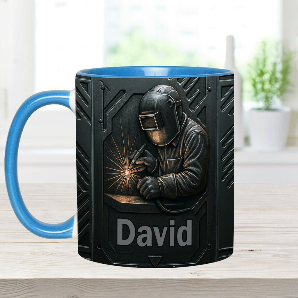 Cool Welder Men - Personalized Welder Accent Mug
