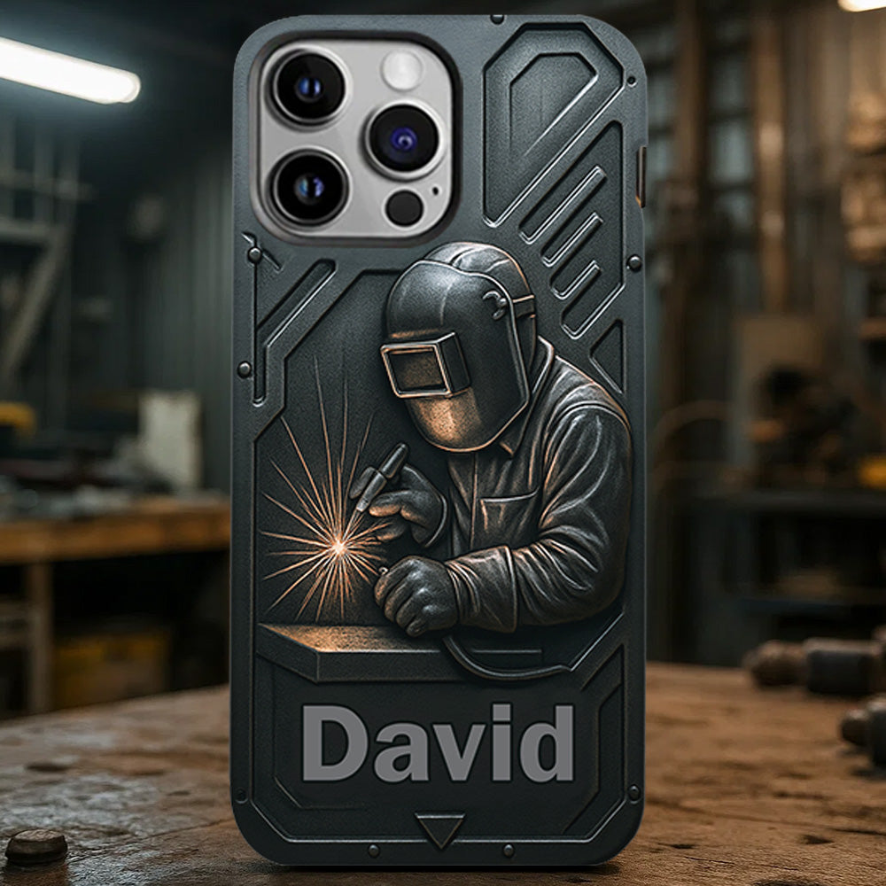 Coole Schweißer-Männer – Personalisierte Handyhülle mit Schweißer-Motiv und Volldruck