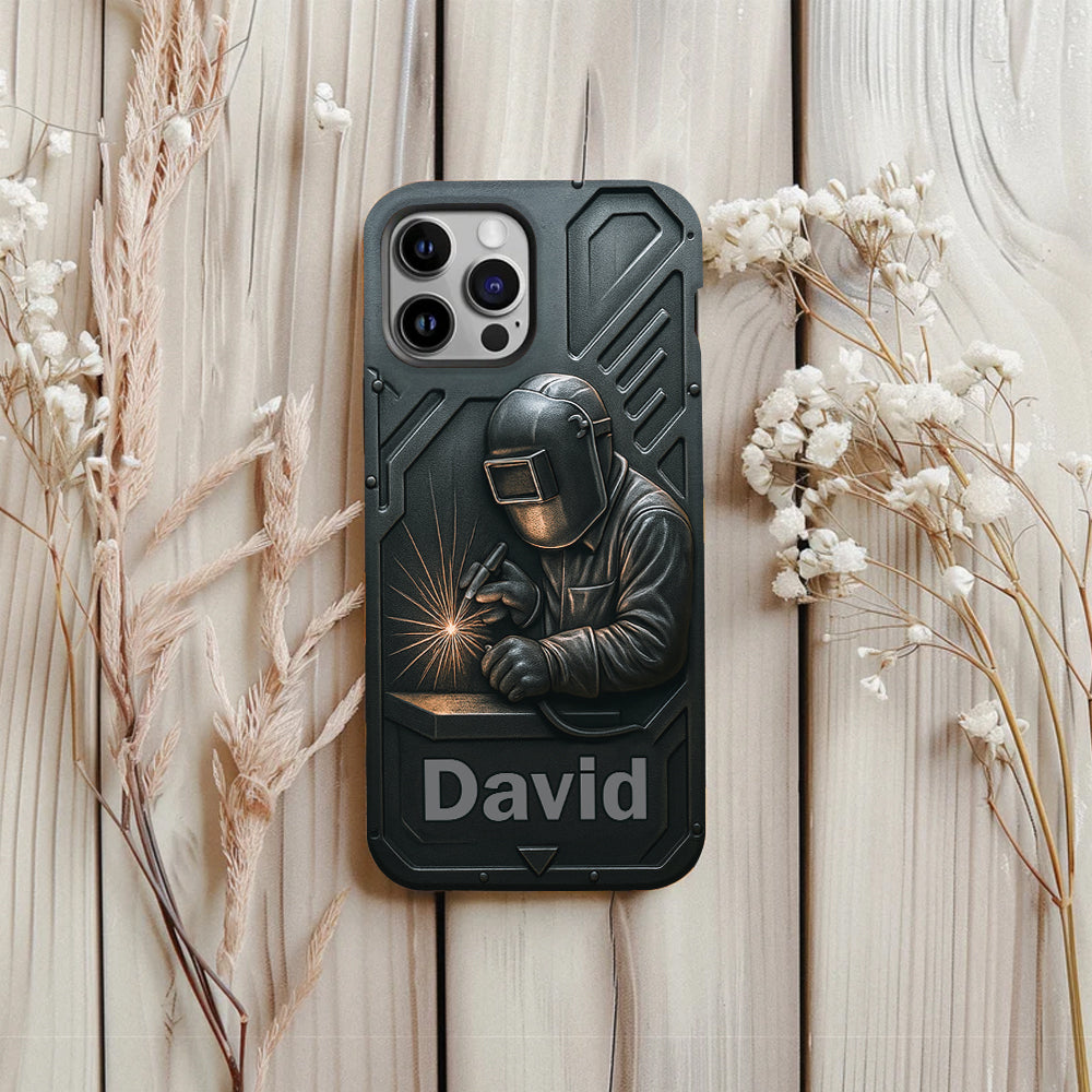Coole Schweißer-Männer – Personalisierte Handyhülle mit Schweißer-Motiv und Volldruck