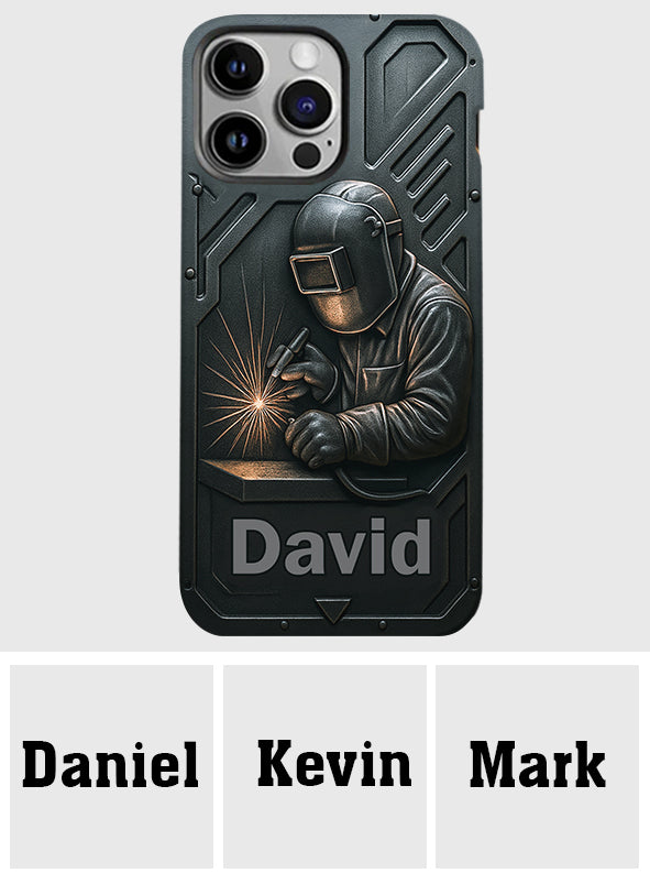 Coole Schweißer-Männer – Personalisierte Handyhülle mit Schweißer-Motiv und Volldruck