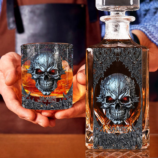 Cool Skull - Personalized Skull Whiskey Decanter Set