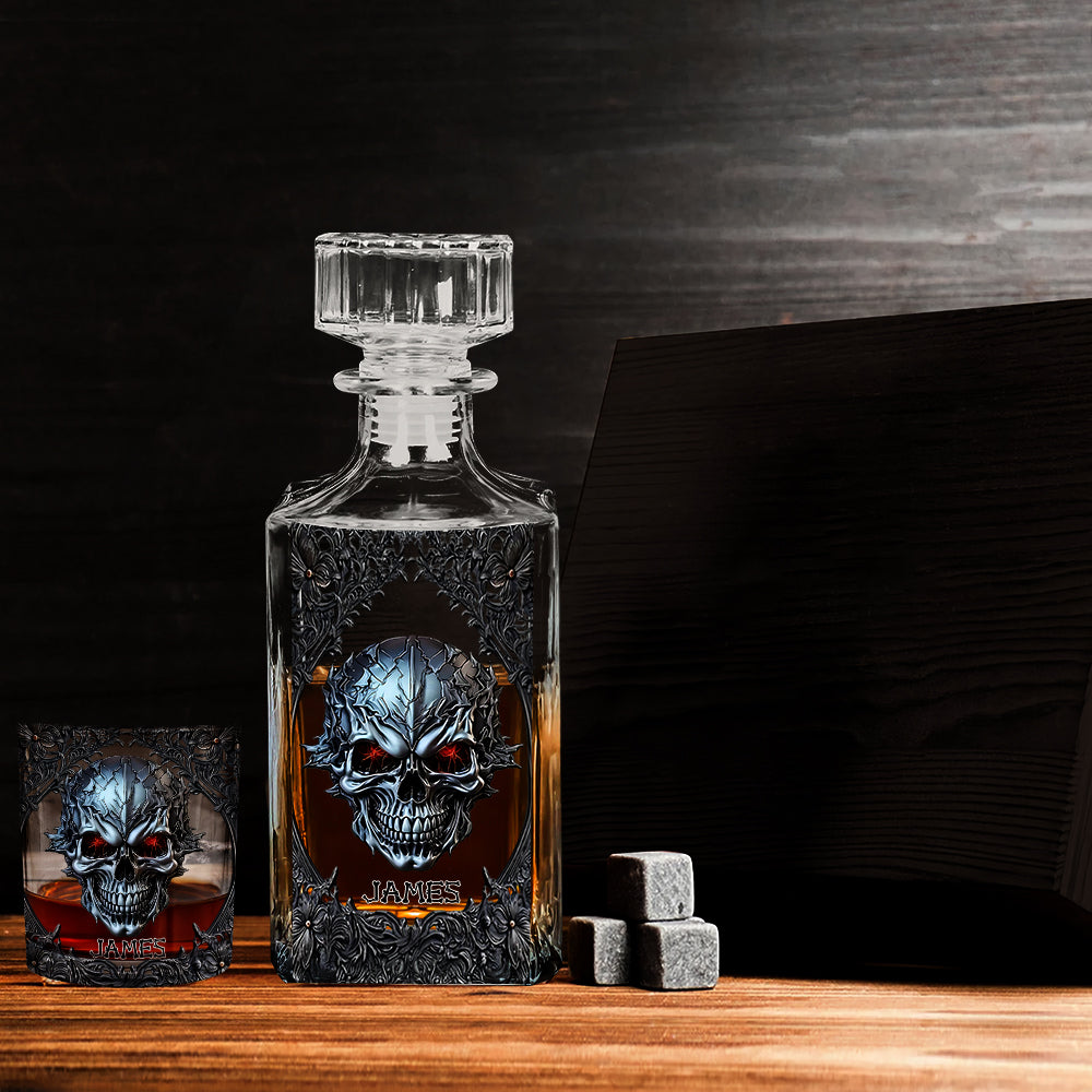 Cool Skull - Personalized Skull Whiskey Decanter Set