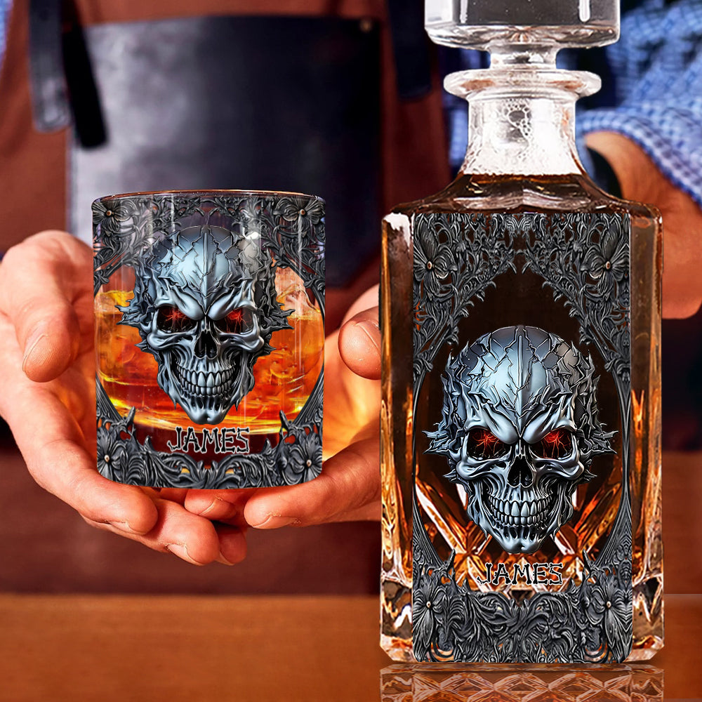 Cooler Totenkopf – personalisiertes Totenkopf-Whiskyglas