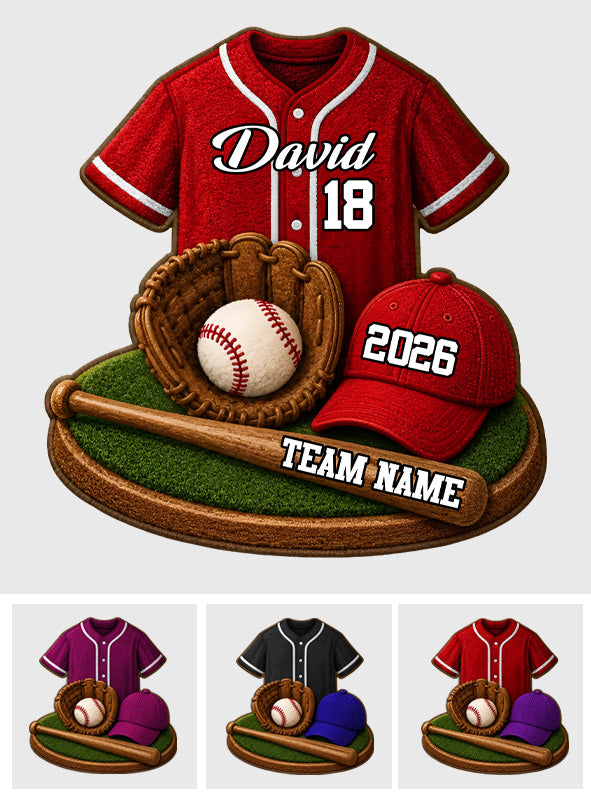 Baseball Player - Personalized Baseball Non-Slip Tufted Rug
