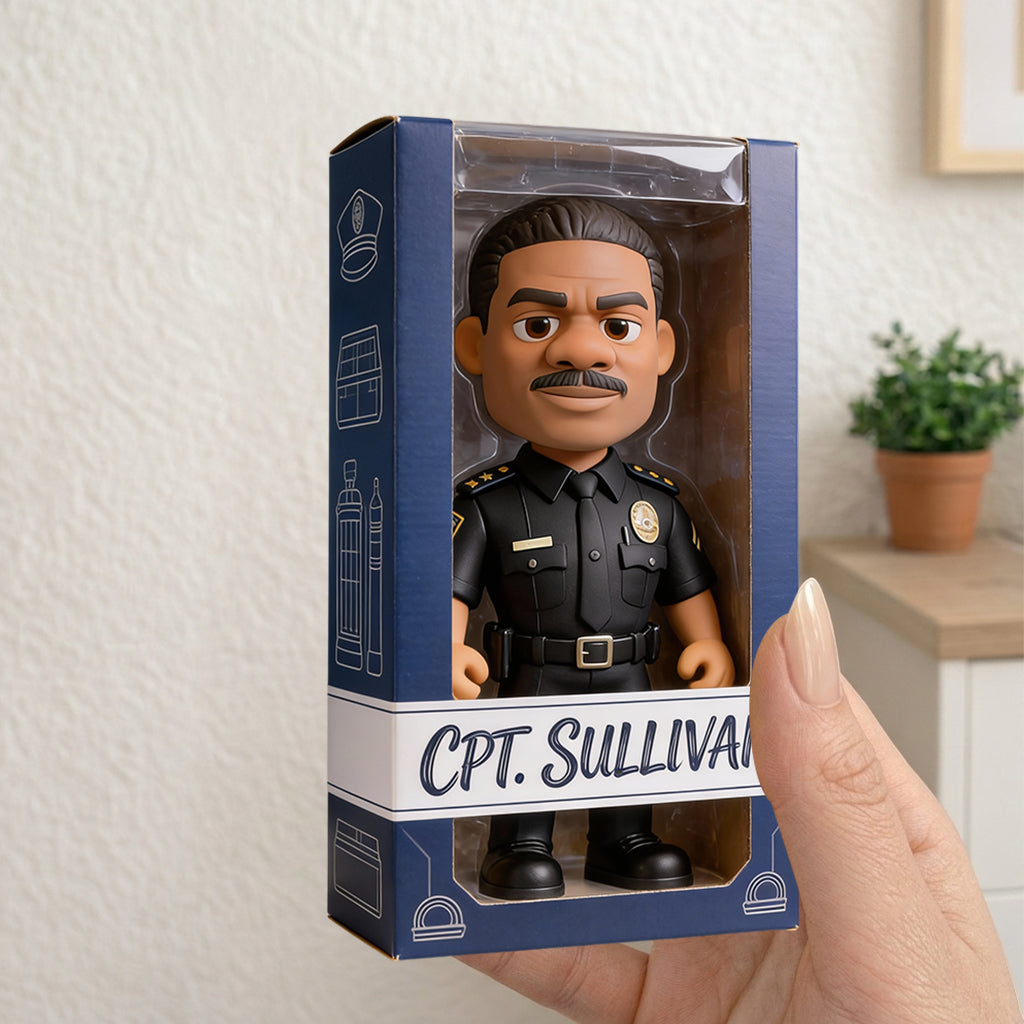 Polizei Geschenke - Personalisierte Acryl-Displaybox für Polizeibeamte