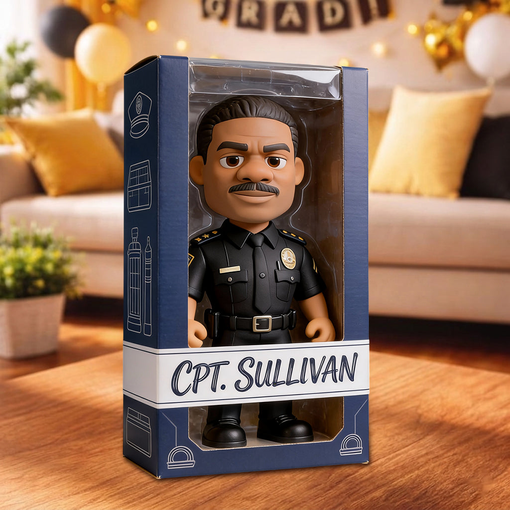 Polizei Geschenke - Personalisierte Acryl-Displaybox für Polizeibeamte
