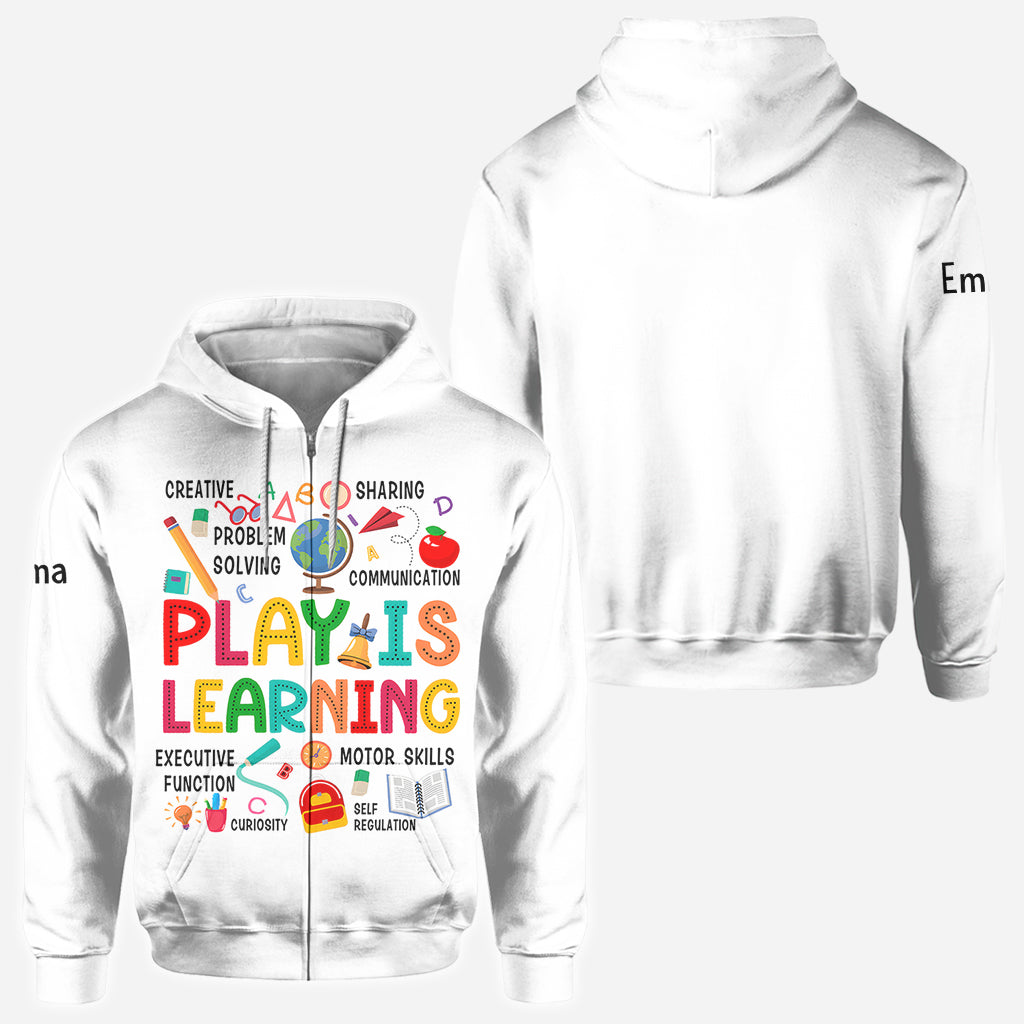 Zurück zur Schule - Personalisierte Lehrer All Over Shirt