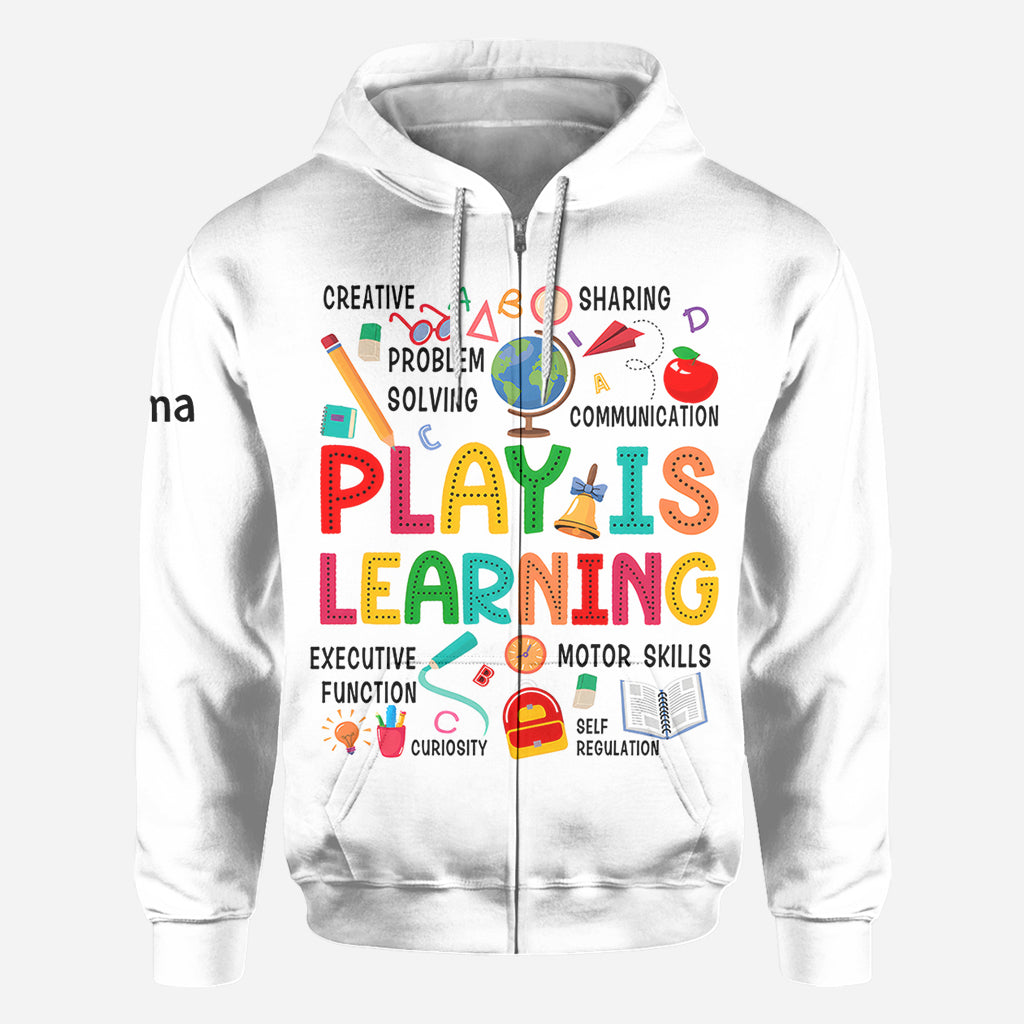 Zurück zur Schule - Personalisierte Lehrer All Over Shirt