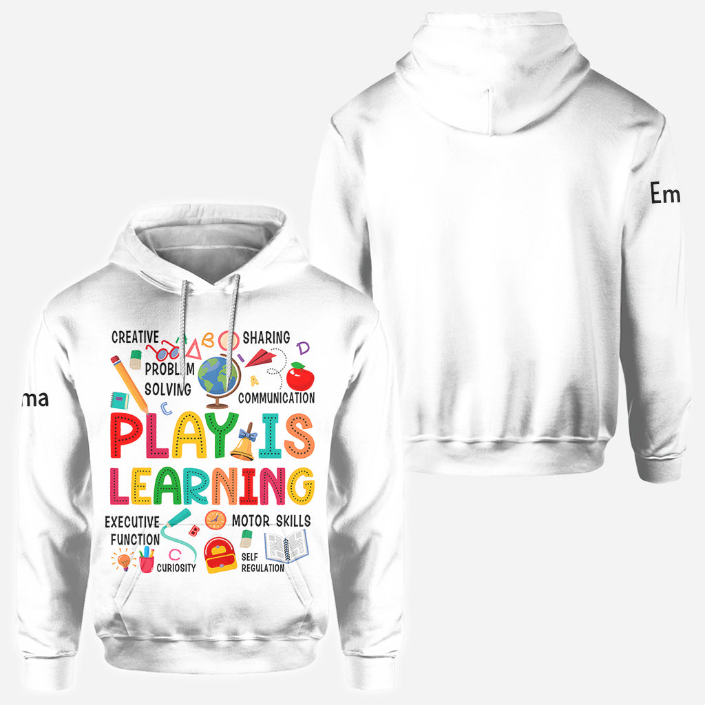 Zurück zur Schule - Personalisierte Lehrer All Over Shirt