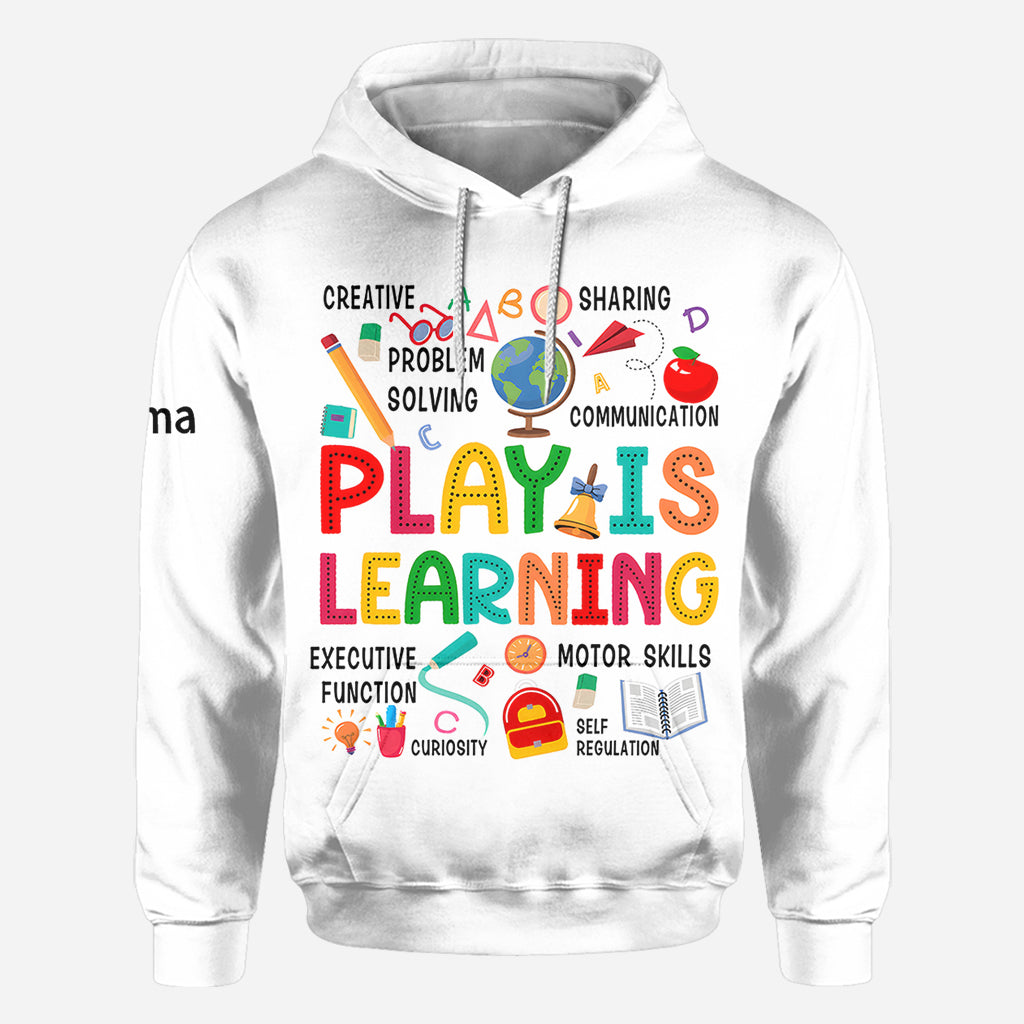 Zurück zur Schule - Personalisierte Lehrer All Over Shirt
