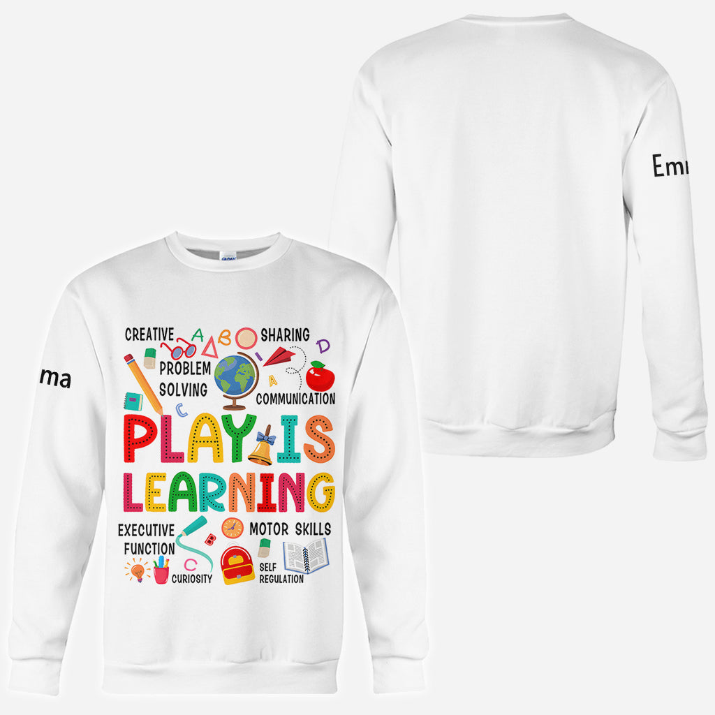 Zurück zur Schule - Personalisierte Lehrer All Over Shirt