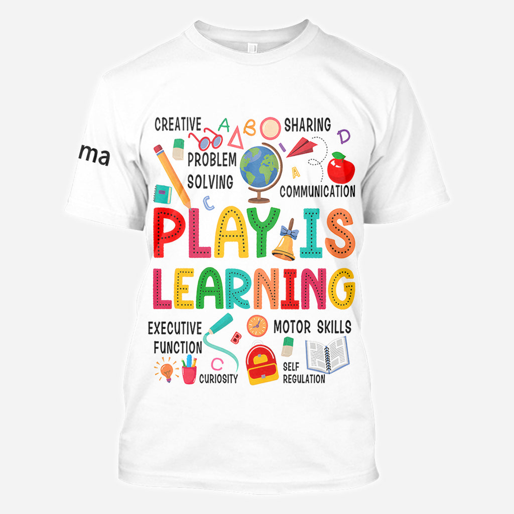 Zurück zur Schule - Personalisierte Lehrer All Over Shirt
