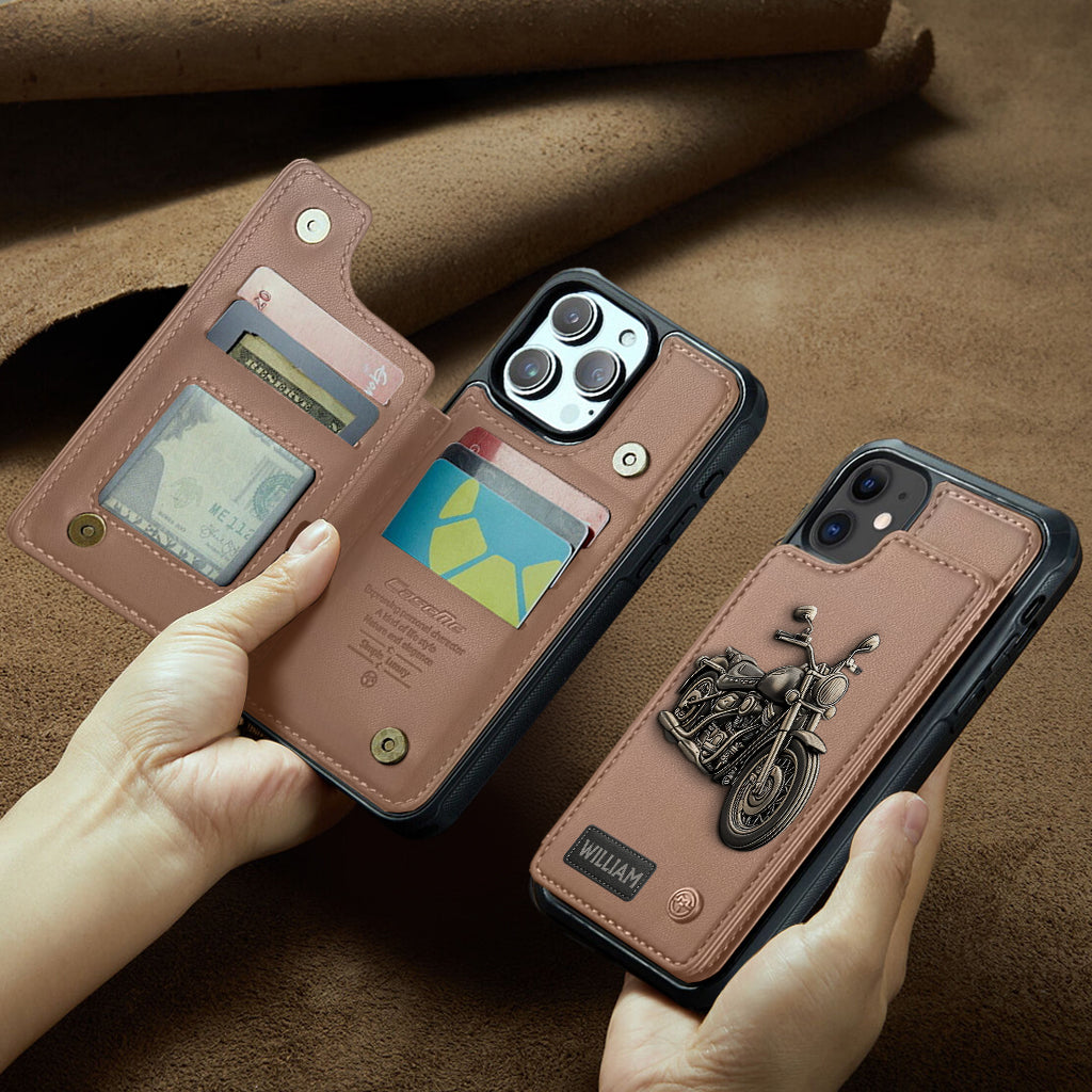 Personalisierte Handyhülle für Motorradfans – Biker-Geldbörse