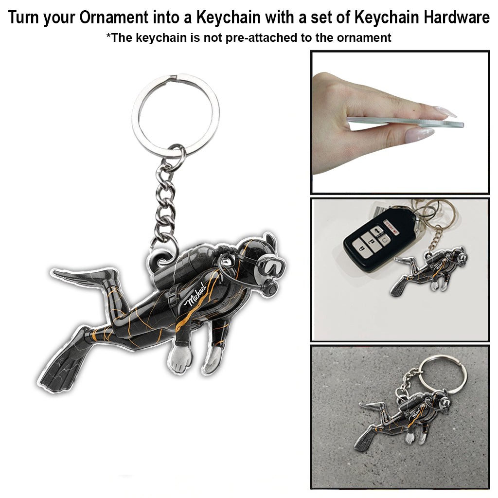 Ich liebe Tauchen – personalisierter Taucher-Anhänger