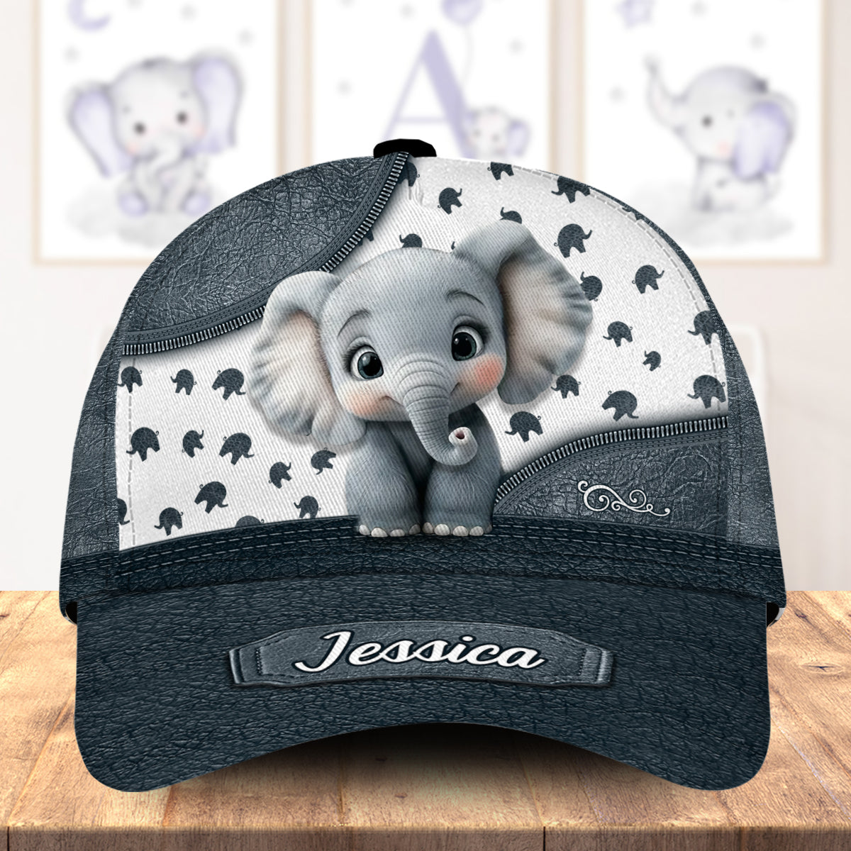 Cute Baby Elephant - Personalized Elephant Classic Cap