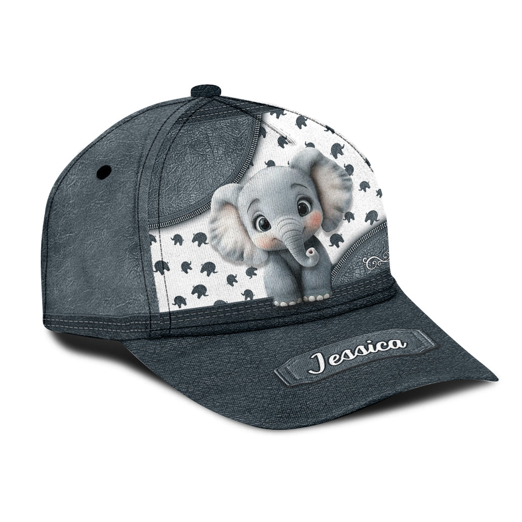 Cute Baby Elephant - Personalized Elephant Classic Cap