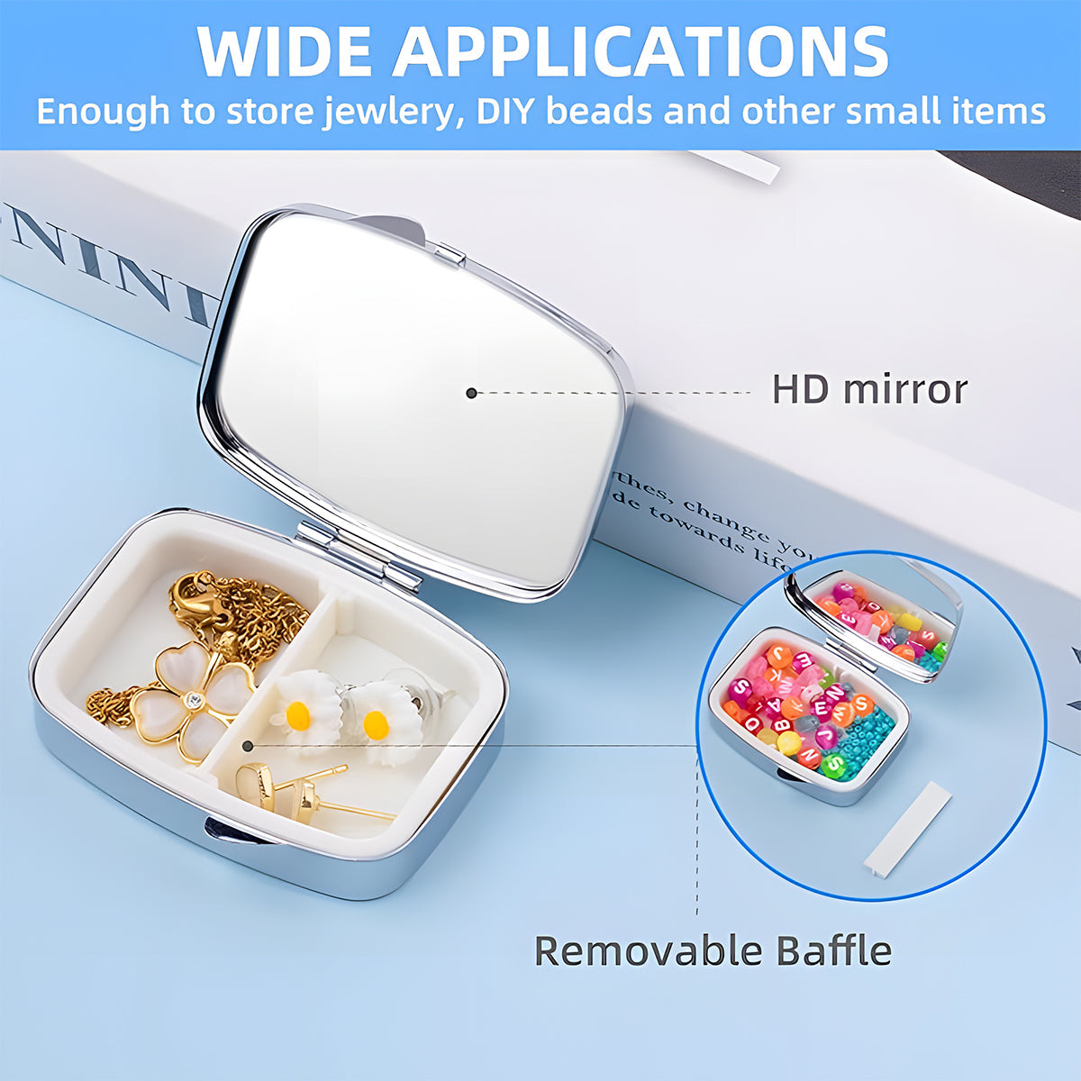 Beautiful Dragonfly, Butterfly/ Hummingbird/ Bee - Personalized Gardening Pill Organizer Box