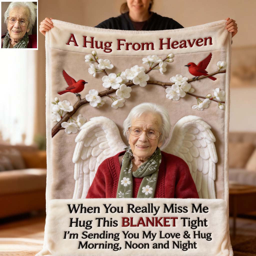 A Hug From Heaven - Personalized Memorial Blanket