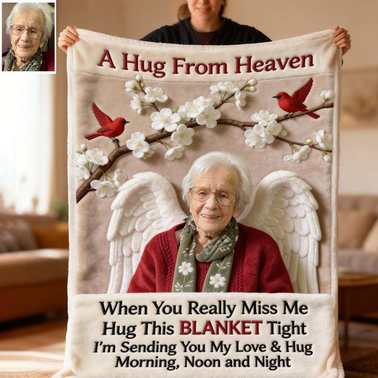 Eine Umarmung aus dem Himmel – Personalisierte Gedenkdecke