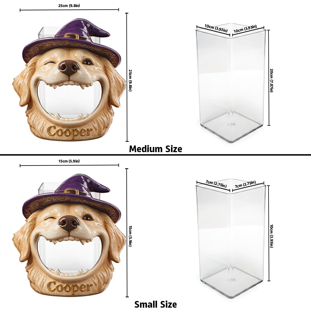 Halloween Haustier Süßigkeitenhalter - Personalisierter Hund Acryltopf
