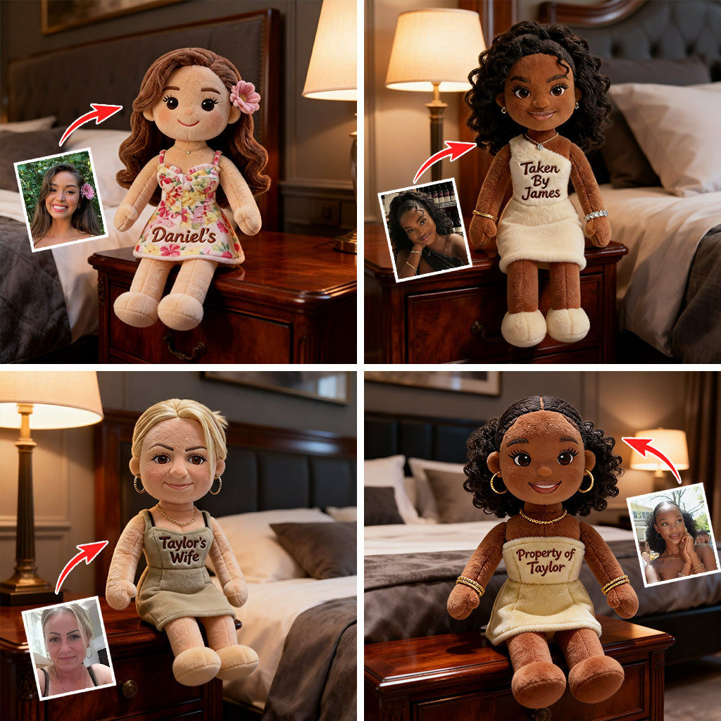 Individuell gestaltbares Premium-Kunstfellkissen für Paare – nach Foto.