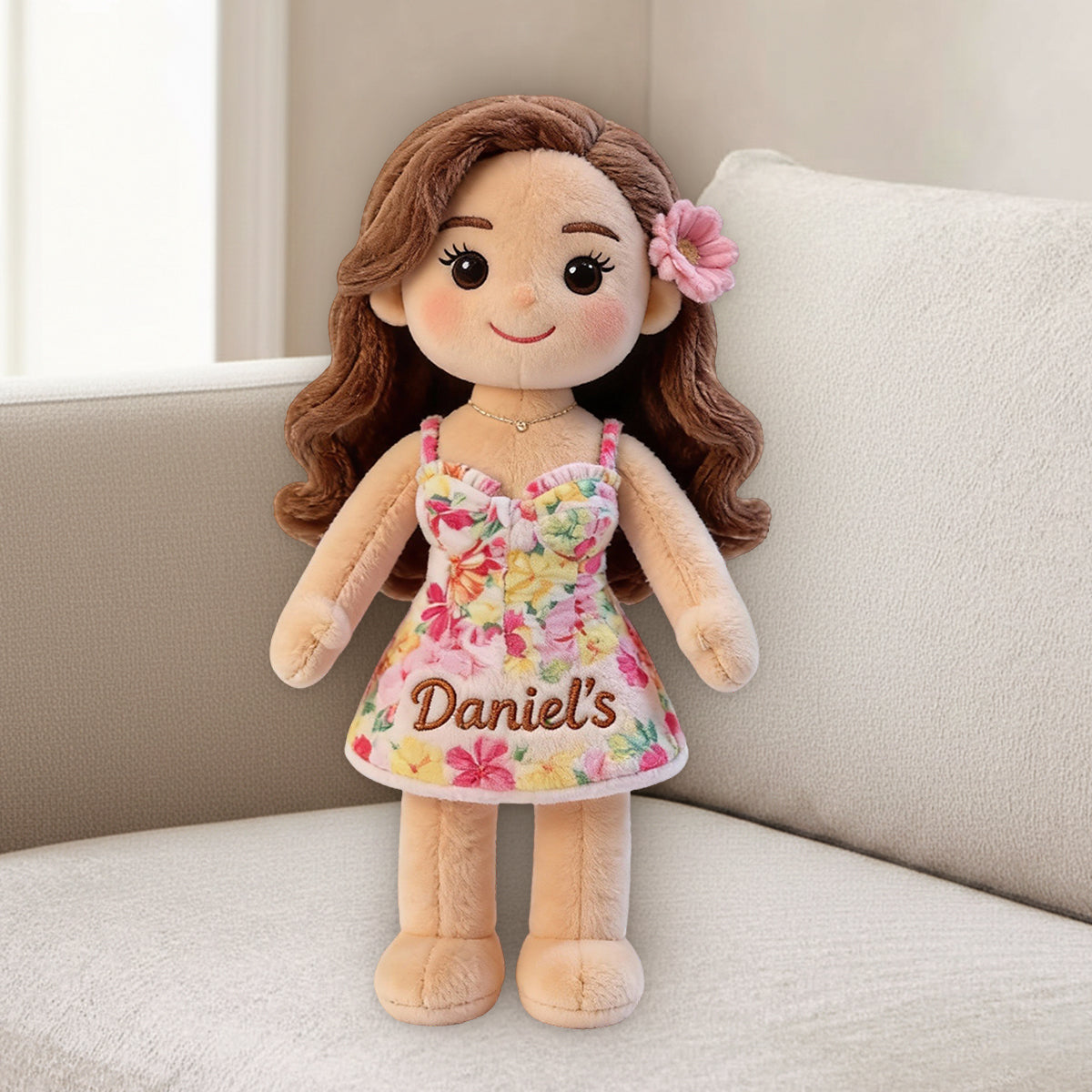 Individuell gestaltbares Premium-Kunstfellkissen für Paare – nach Foto.