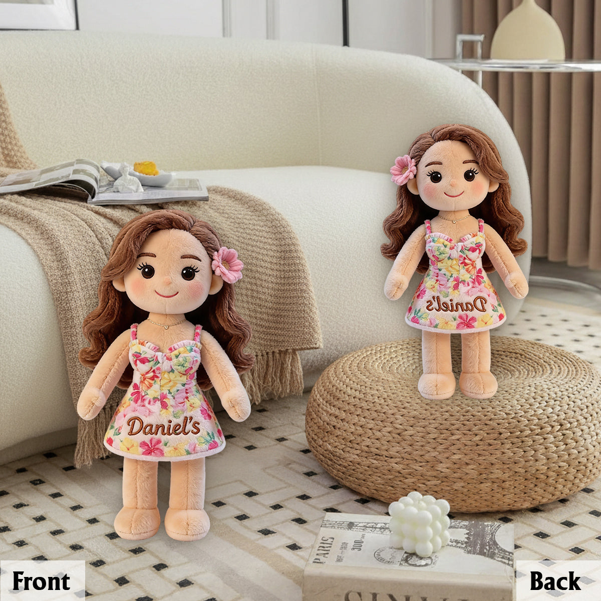 Individuell gestaltbares Premium-Kunstfellkissen für Paare – nach Foto.