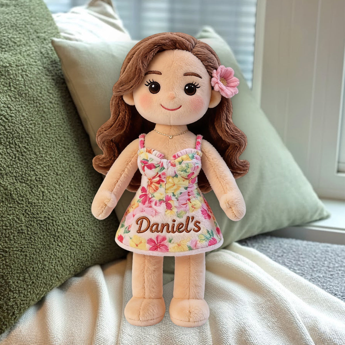 Individuell gestaltbares Premium-Kunstfellkissen für Paare – nach Foto.