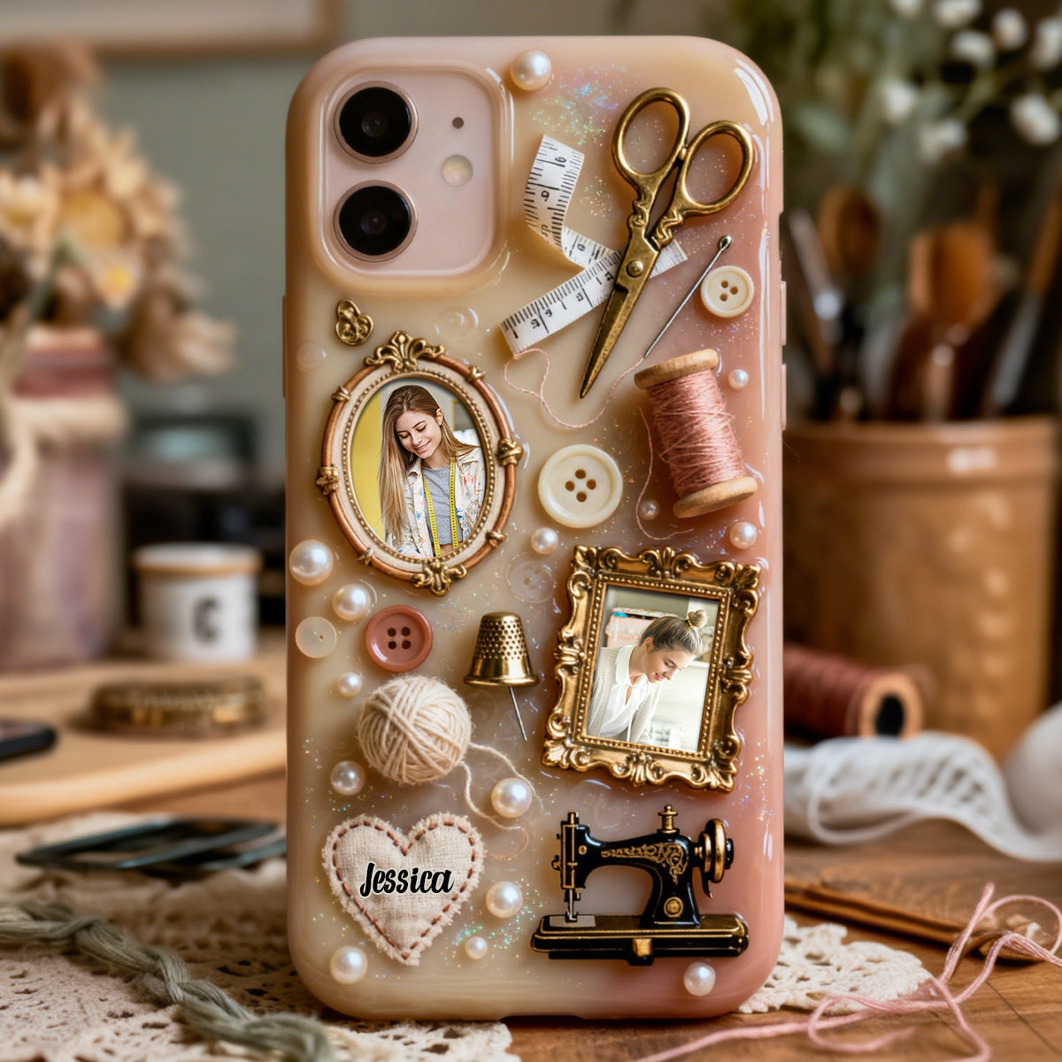 Love Sewing - Personalized Sewing Full Print Phone Case