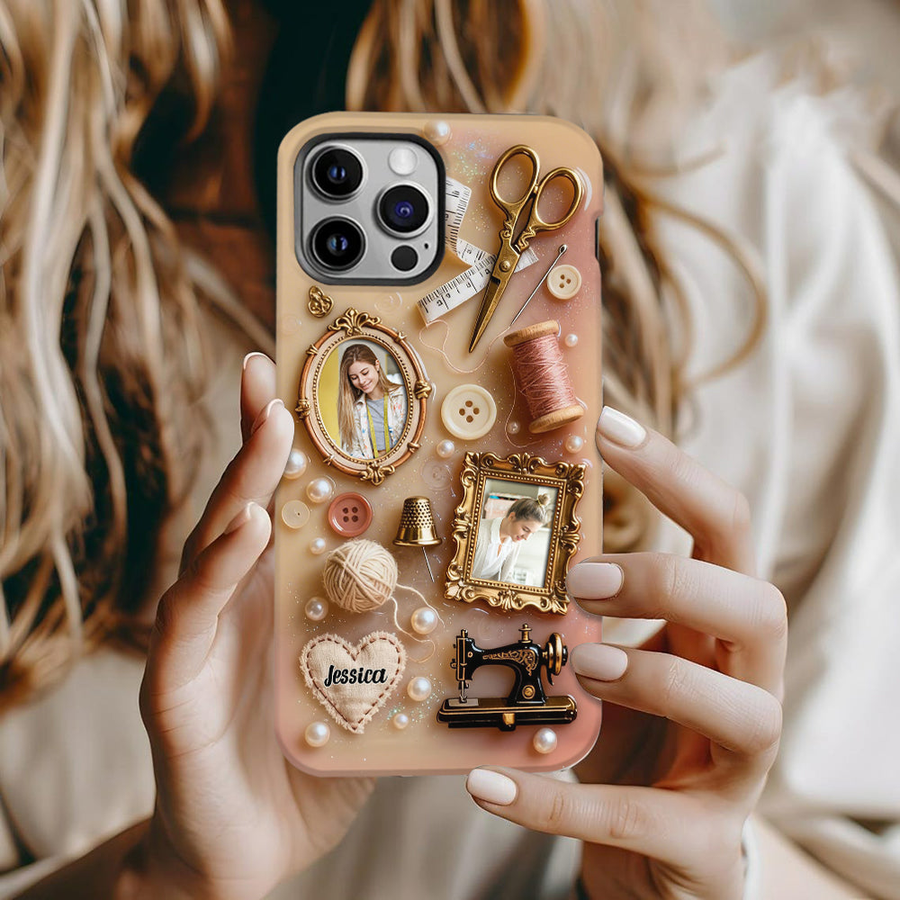 Love Sewing - Personalized Sewing Full Print Phone Case