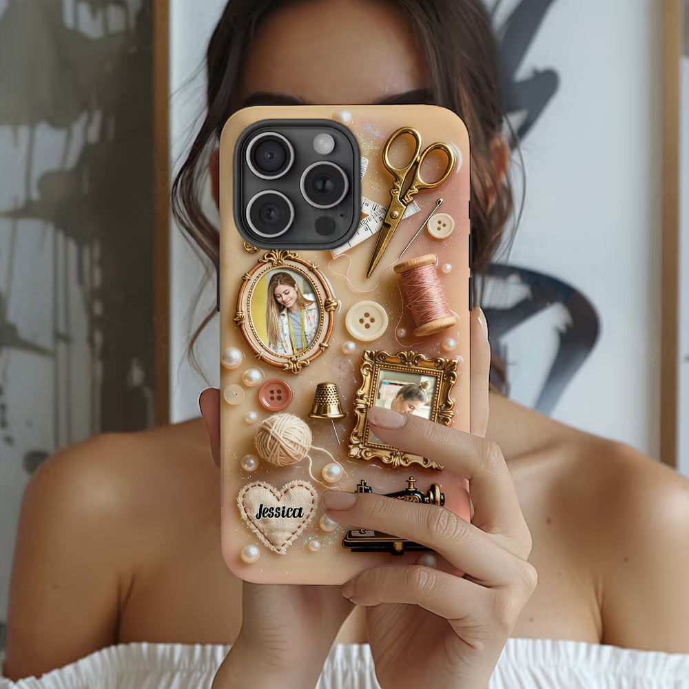 Love Sewing - Personalized Sewing Full Print Phone Case
