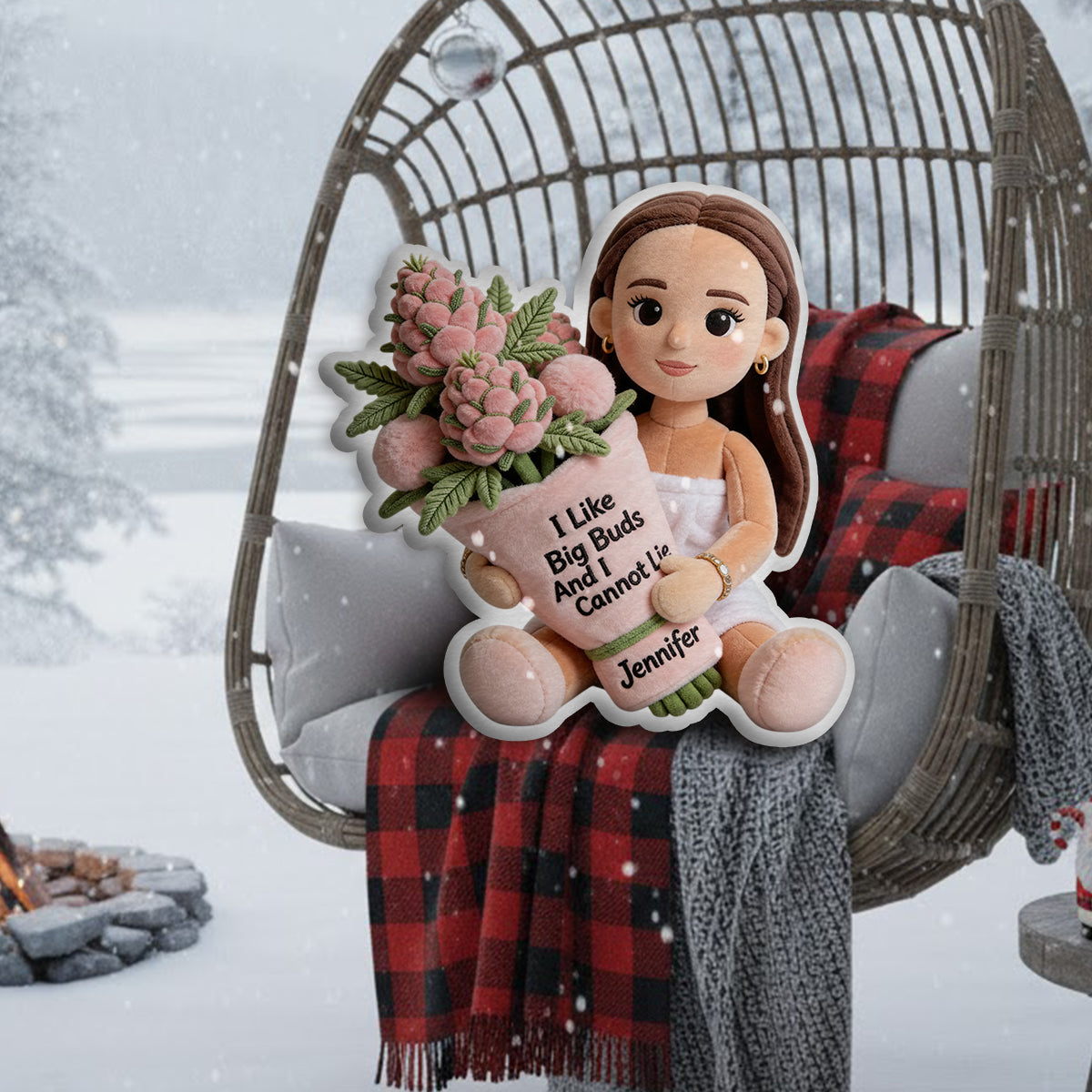 Lustiges Gras-Kissen – personalisiertes Kissen in Form von Gras aus Kunstfell