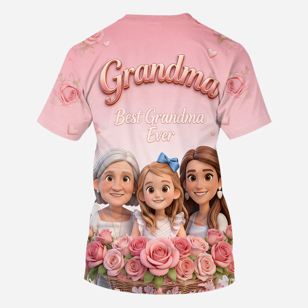 Personalisierbares T-Shirt mit Foto – Beste Mama, Oma der Welt – Personalisiertes Oma-Shirt