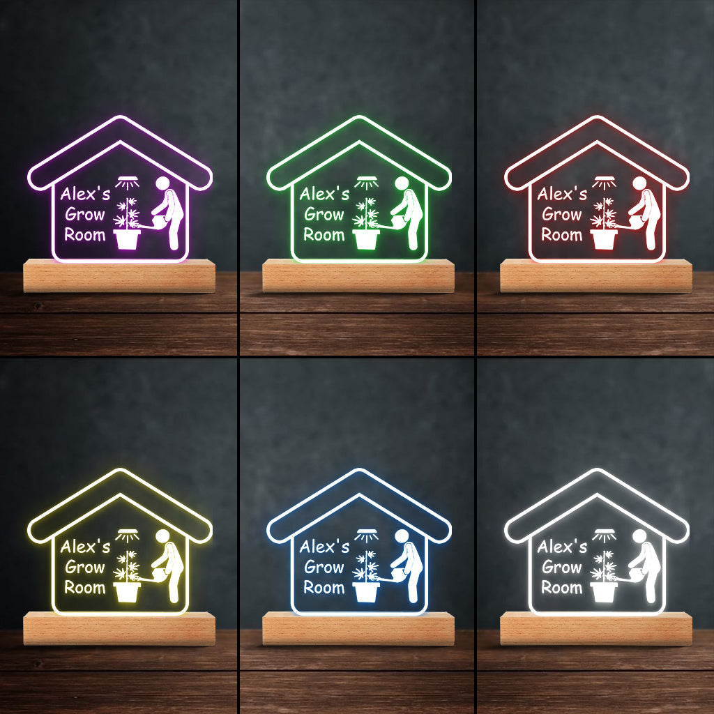 Grow Room – Personalisierte, cannabisförmige Lampenfassung