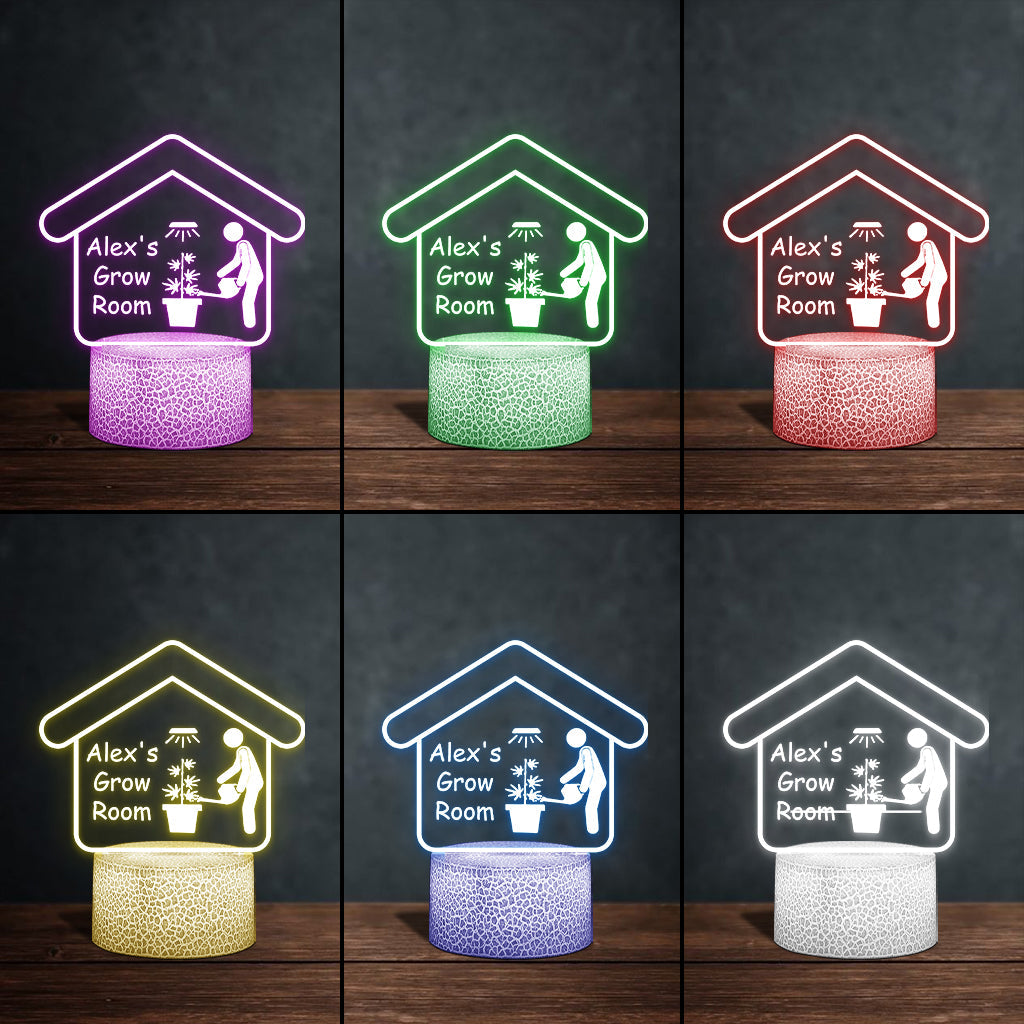 Grow Room – Personalisierte, cannabisförmige Lampenfassung