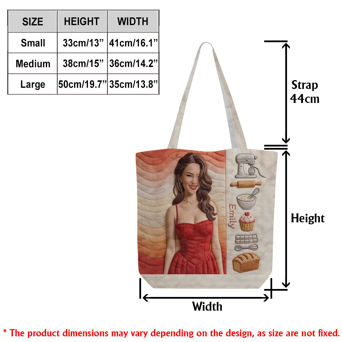 Custom Any Photo Baking Lovers - Personalized Baking Quilted Tote Bag