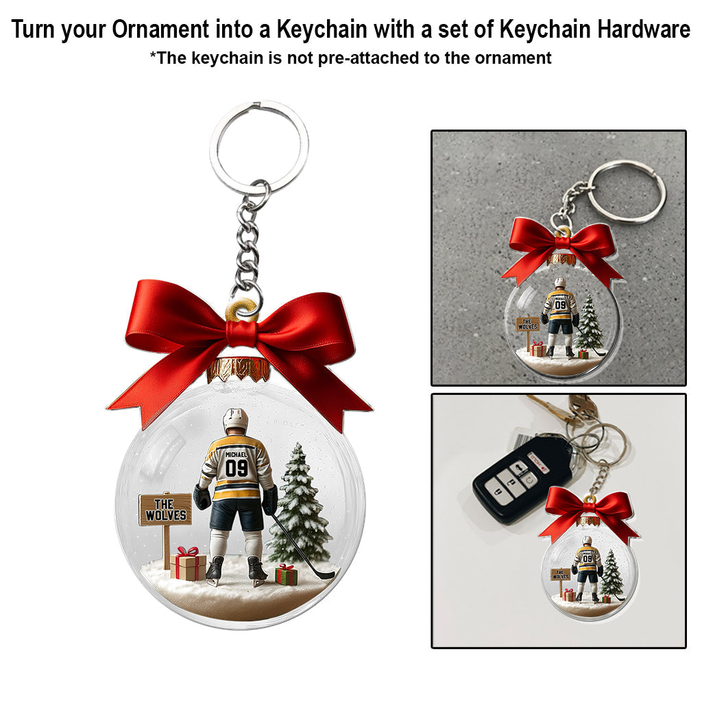 Hockey Team - Personalized Hockey Transparent Ornament