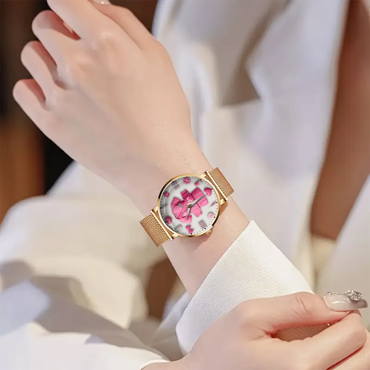 Krankenpflege ist eine Herzensangelegenheit – Personalisierte Armbanduhr für Krankenschwestern 