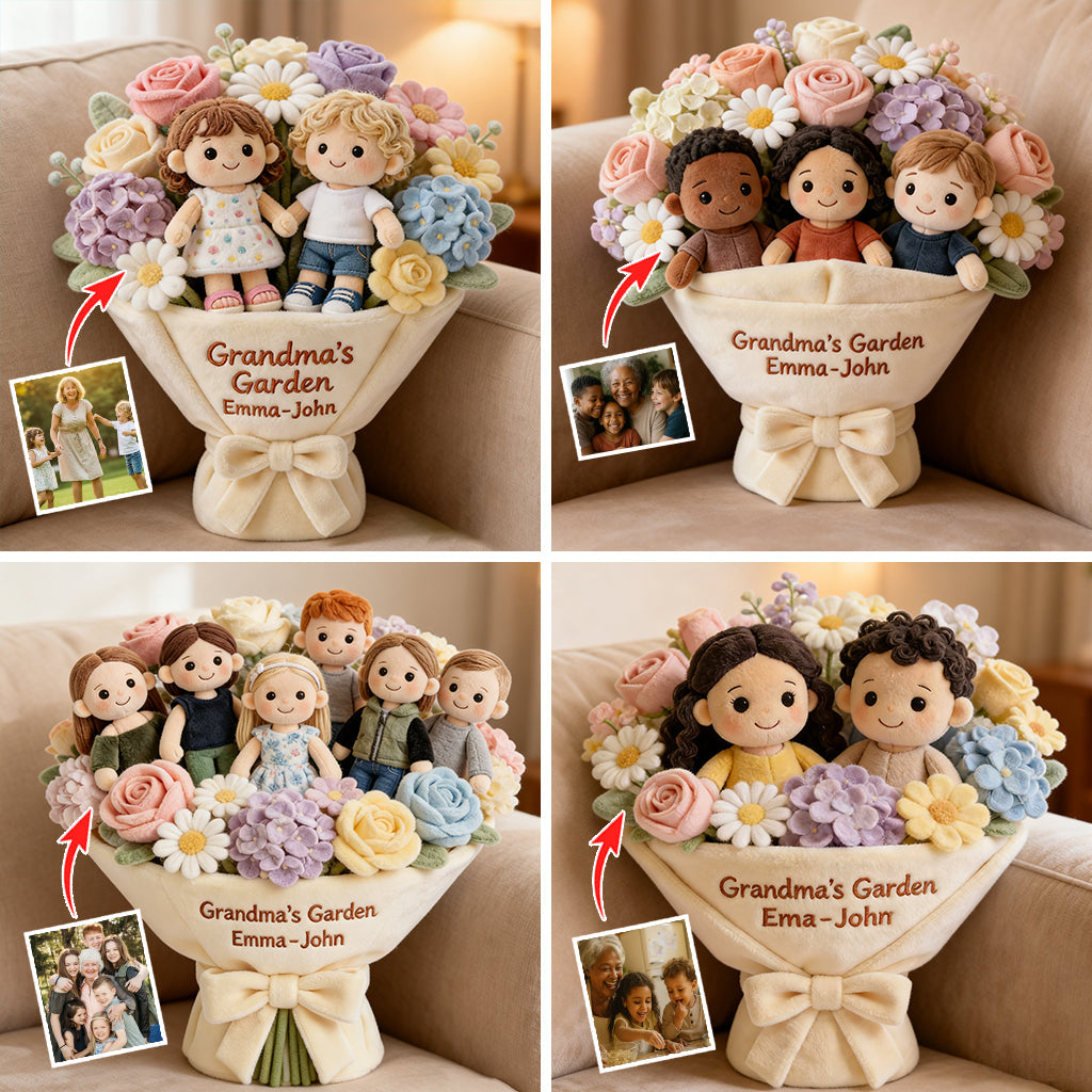 Omas Garten – Personalisiertes Premium-Kunstfellkissen „Oma“