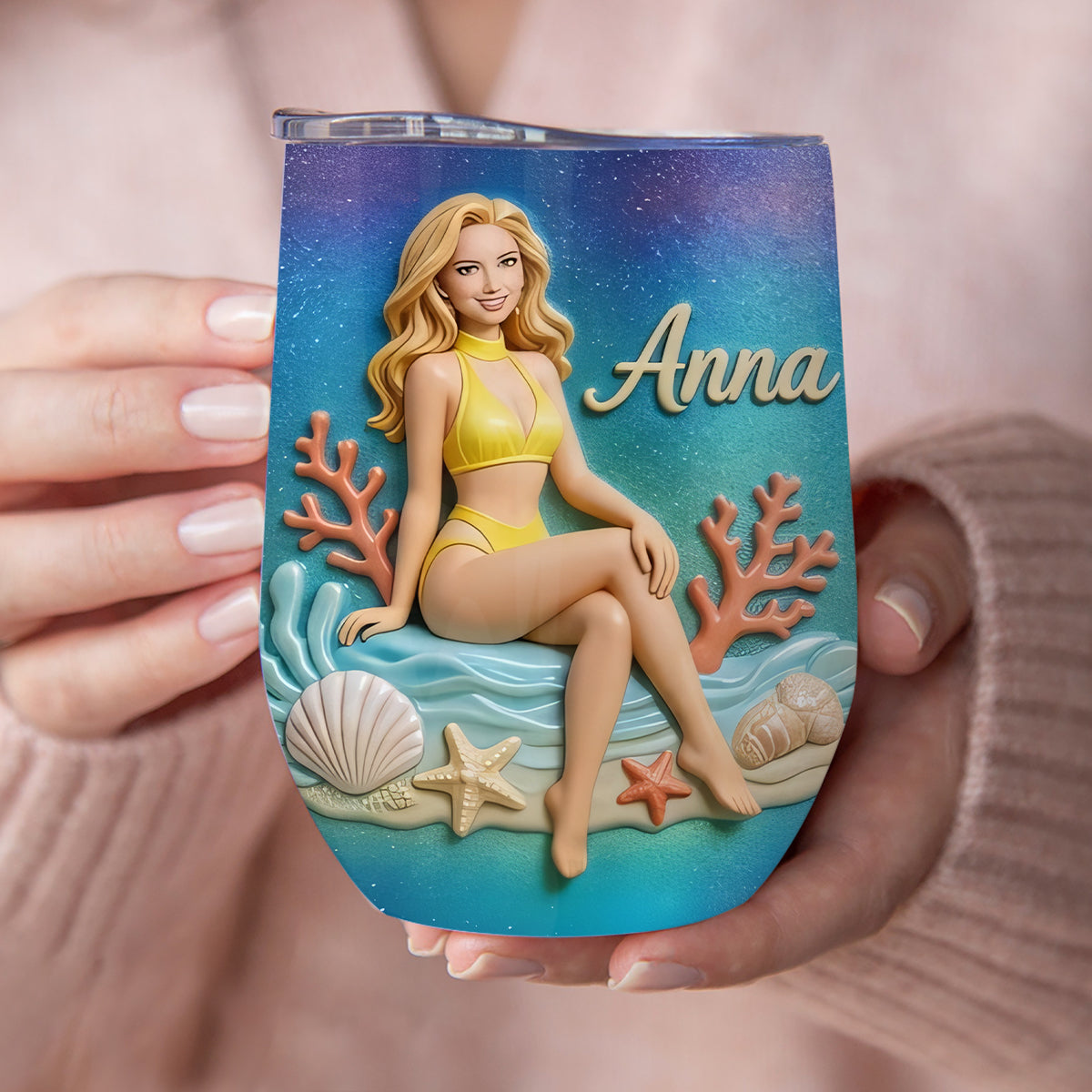 Endless Summer - Personalized Sea Lover Wine Tumbler