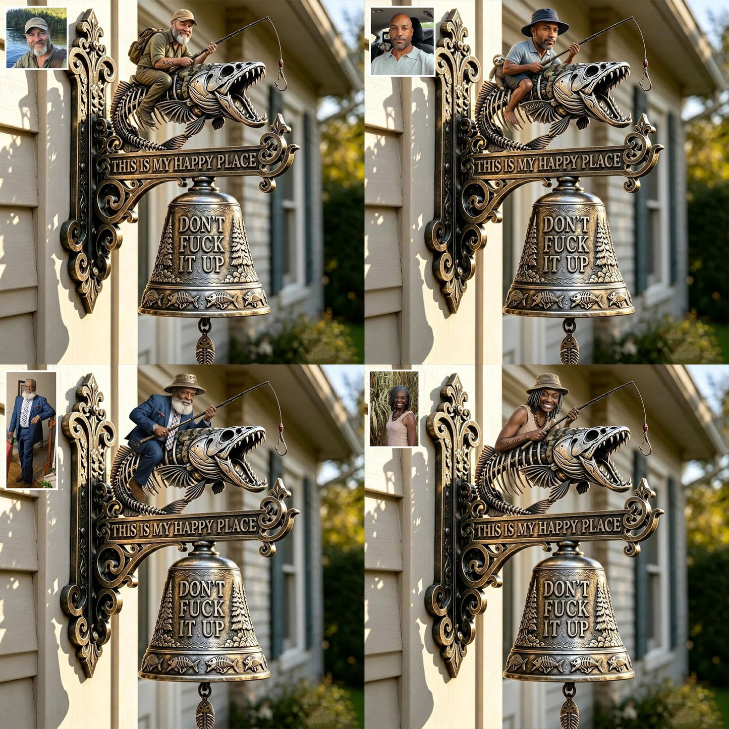 Das ist mein glücklicher Ort - Personalisierte Holz-Wandschild